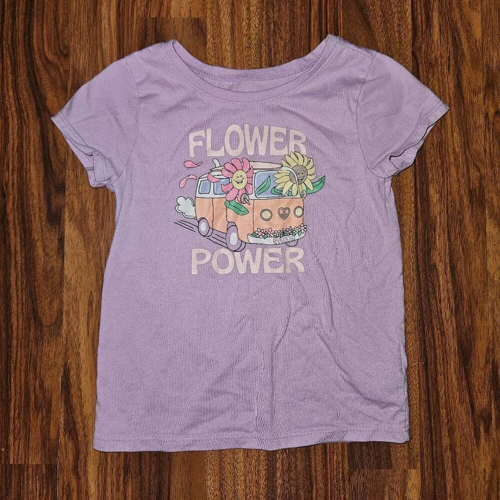 5 For $25 Garanimals Purple Hippie Van Floral Tee Toddler Size 3T